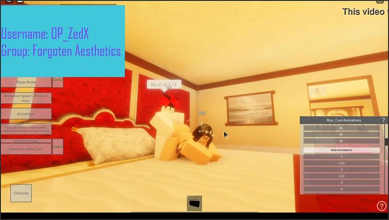 Roblox Sextape posiert in knappem String